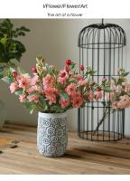 Arreglo De Flores Artificiales De Cerezo Para Boda Decoración De Mesa En Casa Estilo Bouquet De Flores De Seda Blanco Champán Rosa Claro Rosa - details 10
