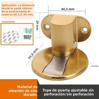 Parador De Puerta Magnético De Aleación De Zinc Sin Perforar Ajustable En Altura Soporte De Puerta Anticolisión Obrero Oculto Herramienta De Puerta Multicolor - details 12