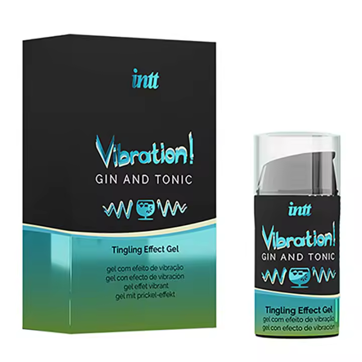 INTT LUBRICANTE INTIMO UNISEX VIBRADOR LIQUIDO SABOR Y AROMA GIN&TONIC 15 ML - 1