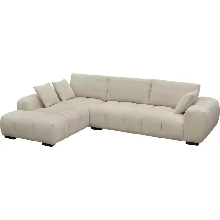 Sofá esquinero de tela "Monceau" - 3 plazas - Beige - 1