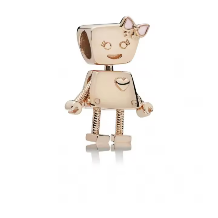 Charm Pandora - 787141EN160 - Charm niña robot rosa - 1