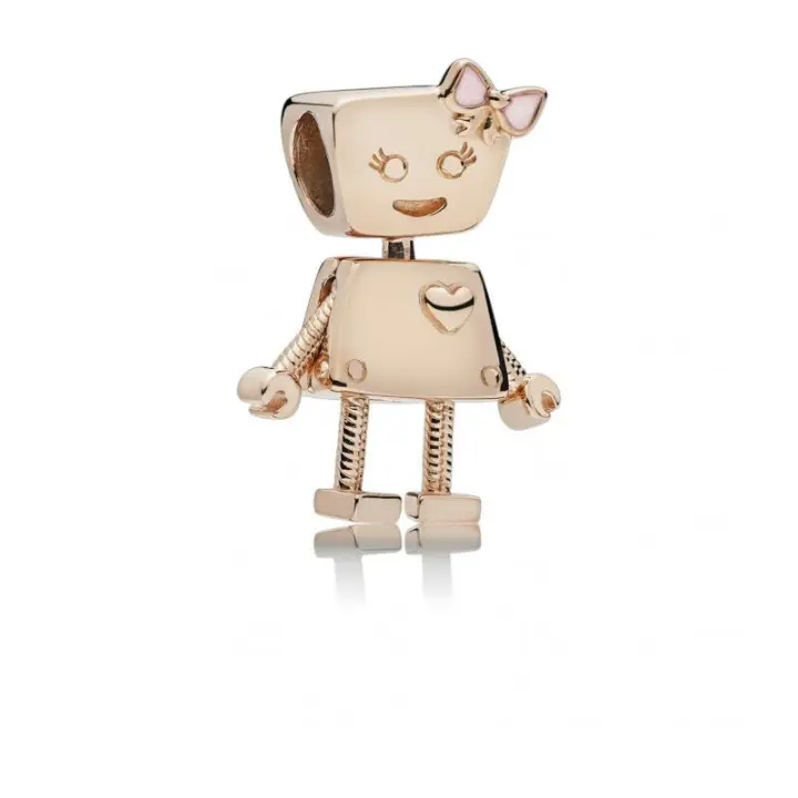 Charm Pandora - 787141EN160 - Charm niña robot rosa - 1