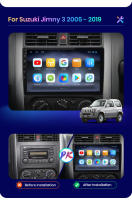 AWESAFE PX9 inalámbrico CarPlay Android Auto Radio para Suzuki Jimny 3 2005 2006 2007 2008 2009 2010 2011 2012 2013 2014 2015 2016 2017 2018 2019 coche reproductor multimedia GPS 2 din autoradio volante controles RDS Bluetooth - details 2