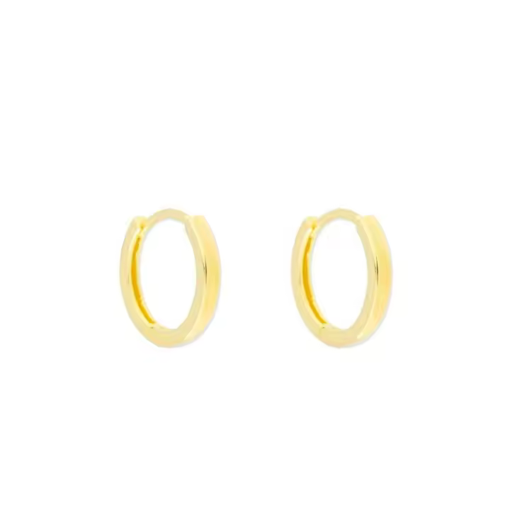 Aretes de Aro Clásicos, Dorados, 14 mm, Ref: CHP152912C - 1
