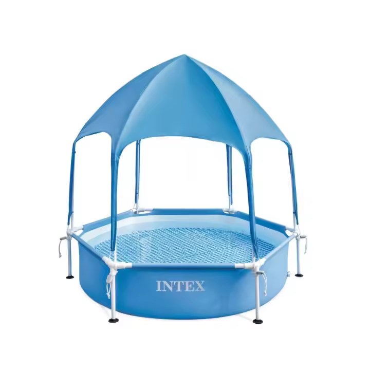 Piscina desmontable Intex Canopy Metal Frame con toldo 700L azul Ø183x38 cm - 1
