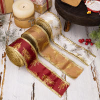 Cinta De Encaje Dorado Para Decoración De Hogar Cinta Vintage Delineada Con Dorado Para Manualidades DIY Decoraciones De Navidad Bodas Suministros De Cintas De Poliéster 2 Pulgadas - details 4