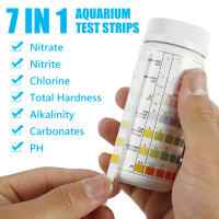 100Pcs Pruebas De Agua Para Acuario 7 En 1 Calidad Del Agua De Tanque De Peces Prueba De pH Para Acuicultura Salada Y Dulce - details 0