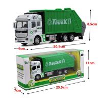 Camión De Basura 1:32 Juguete Educativo Para Niños Regalo De Cumpleaños Coche De Basura Metal Escala 1:32 Sin Batería Incluida - details 2