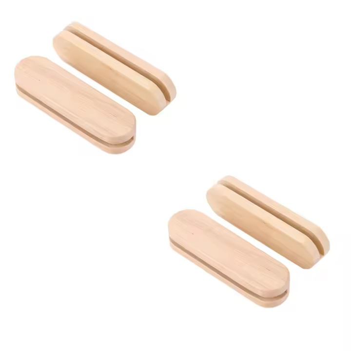 Sartén De Barbacoa De Madera Sólida Con Manija De Almacenamiento Portátil 2 Platos Para Salsa De Cocina Sartén Para Asador - 1