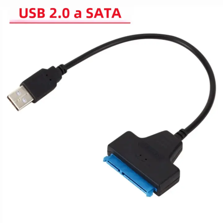 SATA cable a USB 3,0/2,0 hasta 6 Gbps adaptador de 2,5 pulgadas para disco duro externo SSD externo con conector SATA 3 22 pines - 1