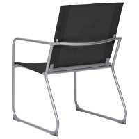 vidaXL Juego de muebles de jardín 4 piezas tela y acero negro - details 5