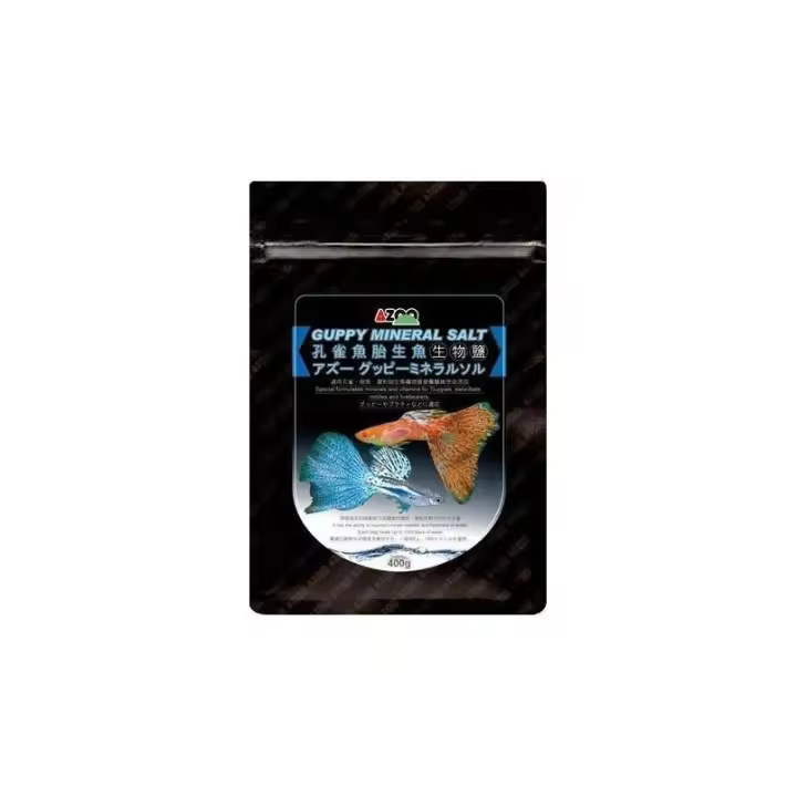 Sales para Guppys selectos. GUPPY MINERAL SALT 400G Azoo. Sales para mantener bien a tus guppys. - 1