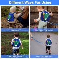Arnés Antipérdidas para Niños 1-5 Años - Mochila Dinosaurio + Correa 4 en 1, Pulsera Seguridad Ajustable (Regalo Ideal) - details 2