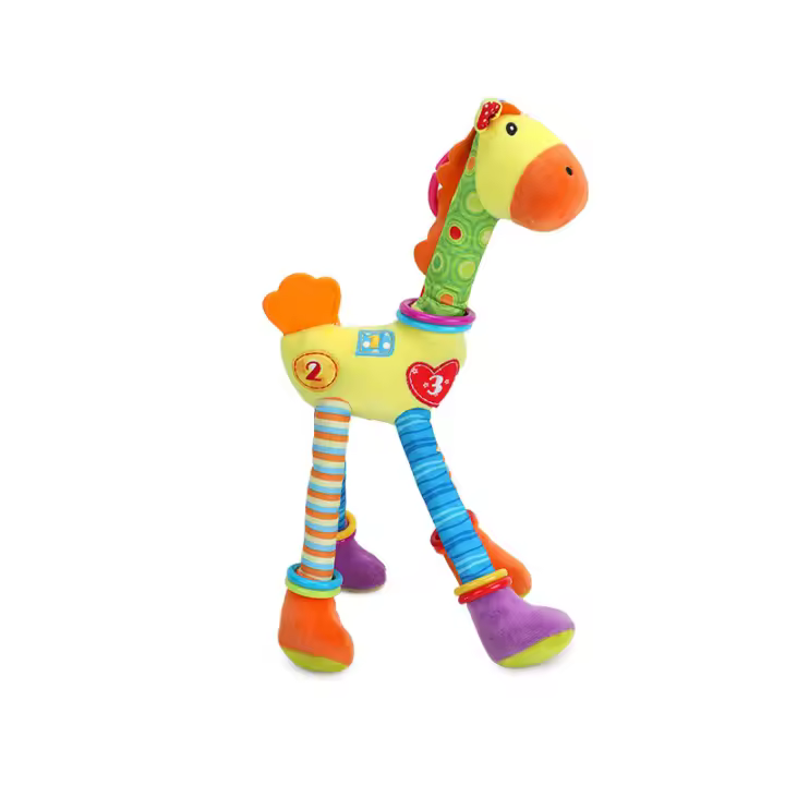 La muñeca jirafa creativa para niños se puede usar como muñeca colgante para cama de automóvil. - 1