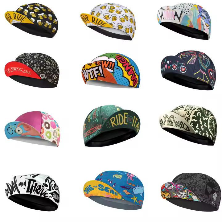 Gorro De Ciclismo Retro Clásico Rojo Azul Verde Poliéster Transpirable Verano Deporte Rápido Al Secado Para Hombres Y Mujeres - 1