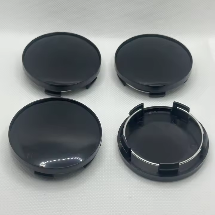 Juego De 4 Cubiertas De Eje Para Ruedas De Coche 58mm Negro Y Plateado ABS Protección Contra Polvo Accesorios De Modificación De Coche - 1