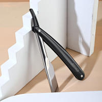 Juego Profesional De Afilador Para Hombres Con 2 Hojas Doble Corte Negro Y Blanco Acero Inoxidable Barbador De Cuchilla Recta - details 4