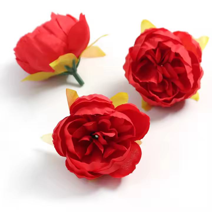 10/20Pcs Flores Artificiales De Peonía Para Decoración De Hogar Bodas Accesorios De Corona De Novia Fiestas DIY Material Seda - 1