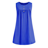Vestido De Verano Para Mujer Talla S-5XL Estilo Casual Prenda Interior Con Botones Pleated Vintage Largo Hasta La Rodilla - details 2