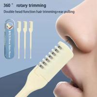 Recortador De Pelo Nasal Portátil Para Hombres Y Mujeres 360 Grados Giratorio Acero Inoxidable ABS Manual Para El Cuidado Personal - details 2