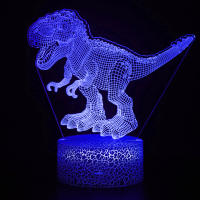 Lámpara Nocturna Dinosaurio 3D Nighdn Con Control Remoto Y 16 Colores LED Regalo De Cumpleaños Y Navidad Para Niños Y Niñas - details 2