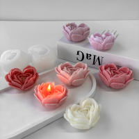 Molde De Silicona En Forma De Corazón De Rosa Romántica Para Velas Resina Y Chocolate Mold De Flor De Amor Para Decoración De Pasteles De Boda Día Del Amor - details 9
