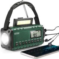 Radio De Emergencia Portátil Con Solar Y Manivela De Crank 10000mAh Con LED Y Cargador USB Luz De Mano Recargable Para Clima NOAA AM FM - details 36