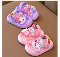 Sandalias De Flor Para Niñas Con Suela Suave Y Diseño De Conejo Antideslizante Zapatos Para Bebés De Dibujos Animados Adorables Talla 4-6Años - details 9