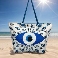 MEJORADA KD-2306 Bolso de Playa-Tote Bag Súper Grande 60x40x20CM con Diseño de Ojo Turco y Motivos Azules, Ideal para Playa y Vacaciones - details 10