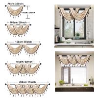 Valance De Estilo Europeo Sólido De Terciopelo Con Borlas Para Decoración De Ventanas Puertas Y Habitaciones Material De Poliéster 1 Pieza - details 1