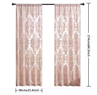 1 Pieza De Cortinas De Encaje Francés Rosa Con Diseño De Fénix Para Decoración De Sala De Estar Y Dormitorio Montaje En Pared - details 1