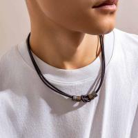 Cuello Alto De Cuero PU Con Cuentas De Metal Vintage Para Hombres Joyería De Moda 2023 Regalo Para Hombre Collar Encantador - details 8