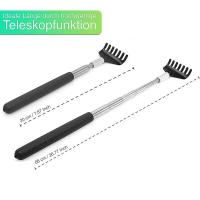 Telescopio Afeitadora De Espalda Masajeador De Acero Inoxidable Con Bolsa De Transporte Herramienta Para Rascarse La Espalda - details 3