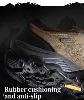 Zapatos De Senderismo HUMTTO Para Hombres Diseñador Lujo Invierno Trekk Ing Escalada Suela De Goma Transpirables Talla True Fit Material Superior Cuero Spandex Suela EVA Lining De Algodón - details 8