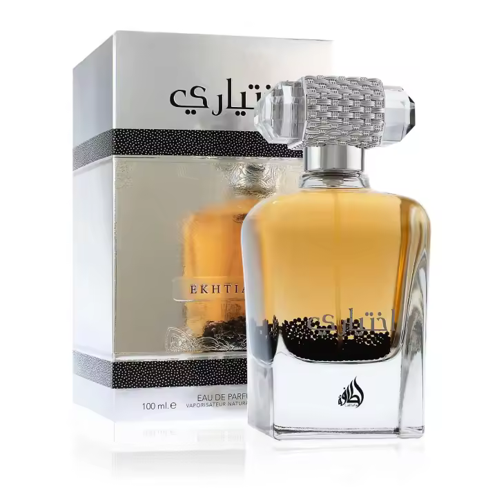 Fragancia Ekhtiari 100 ml de Lattafa - Perfume Unisex con Notas de Salida de Mandarina y Frutas, Corazón de Jazmín, Ideal para Día y Noche - 1