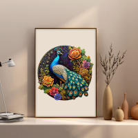 Rompecabezas De Madera En Forma De Peacock Juego Interactivo Familiar Regalo Personalizado De Animal Irregulares Caja De Regalo Exquisita - details 2