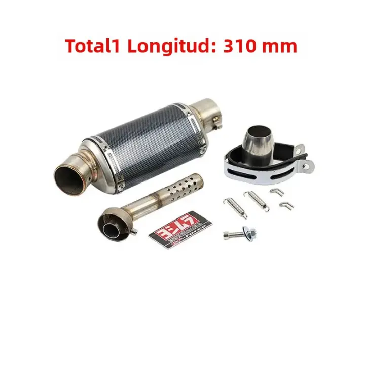 Muffler De Escape Universal Para Motocicleta Yoshimura 51mm Compatible Con ATV GP Scooter FZ6 Pcx125 Tubo De Escape De 310-370-440 Mm Para Moto De 100cc-1000cc - 1