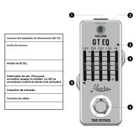 Pedal De Efecto De Guitarra ROWIN 5-band Paramétrico Igualizador De Frecuencia Compensador ±18dB Rango Metal Y Plástico - details 3