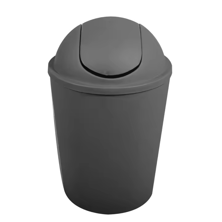 MSV Cubo de Basura AKO Gris 5,5L Diseño Moderno Tapa Abatible - 1