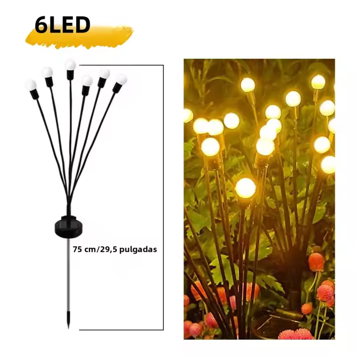 1pc Luz Solar De Mosquitero 6/8/10 LED Mejoradas Luz De Jardín Exterior Impermeable Luz De Paisaje Exterior Soltando Luz Solar - 1