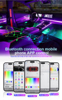 Lámparas De Decoración Para Coche Dual Zone 18/22 Pulgadas RBG 64 Colores Control APP Bluetooth Strip Led De Acrílico Para Atmosfera Del Vehículo Compatible Con BMW Audi Benz Y Más - details 4