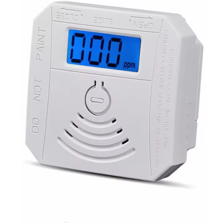 BIT Detectores de gas Detectores combinados de monóxido de carbono Detectores de monóxido de carbono alimentados por pilas con pantalla LED Flash Alarmas acústicas Modo de aviso acústico - Blanco - 1