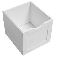 Armario de baño de pie, 3 cajones grandes y estante ajustable, en blanco, 60x30x81 cm - details 4