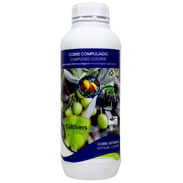 CULTIVERS Fertilizante con Efecto Fungicida de Cobre Ecológico 1 L. Abono para la Mejora del Sistema de Defensa de la Planta - 1