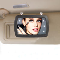 Espejo Interior LED Universal Para Coche Con Interruptor Táctil Espejo De Maquillaje Visera Alta Claro HD 170*110mm Sin Batería - details 0
