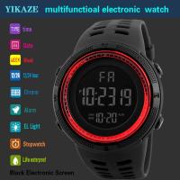 Reloj Digital Para Hombre YIKAZE X01 Multifuncional Militar Deportivo Resistente Al Agua Luminoso Estudiante Electrónico - details 2