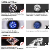 Anillo De Bodas Para Mujer 925 Plata Esterlina Brillante Oval Moissanita 1-2 Carrat Engaño Joyería Fina Anillo De Propuesta - details 10
