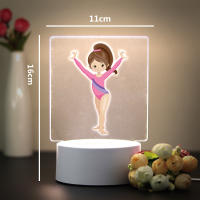 Lámpara De Ilusión 3D Para Habitación De Niñas Deportivas Decoración De Dormitorio Regalo De Cumpleaños Luz Nocturna Infantil - details 3