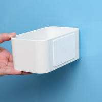 Organizador De Pared Para Maquillaje Y Cocina Caja De Almacenamiento Con Gancho Adhesivo Estante Para Baño Y Cocina Contenedor De Organizador De Cajones Material PP Montaje En Pared - details 9