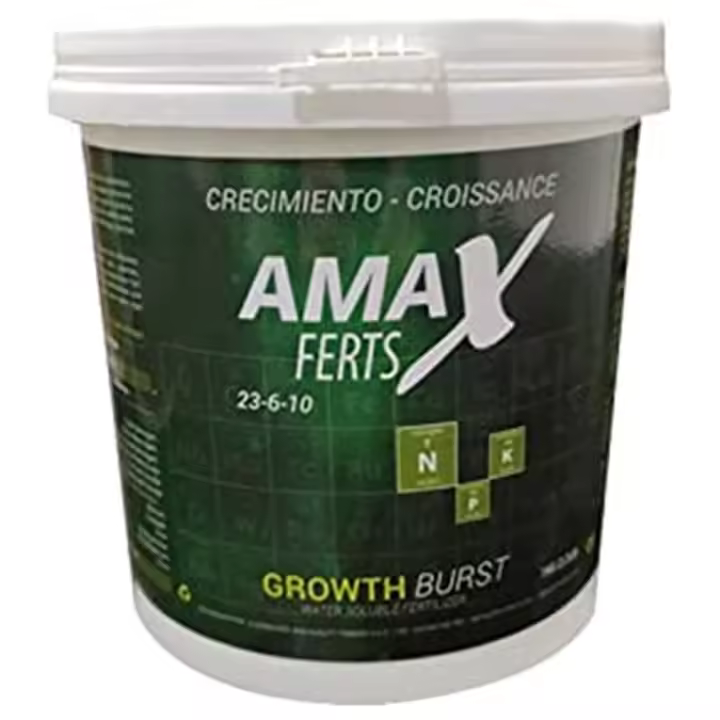 Amax Growth Burst 1kg - Fertilizante de crecimiento - Amax ferts, Abono sólido de amplia variedad de nutrientes. - 1